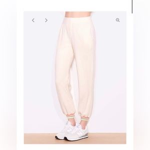 NWT Sundry Stripe Cuff Faux Sherpa Jogger